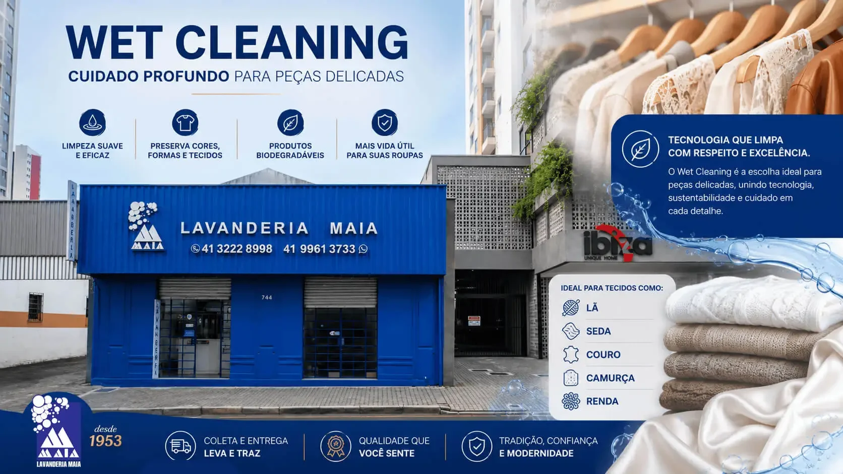 WetCleaning da Lavanderia Maia em Curitiba