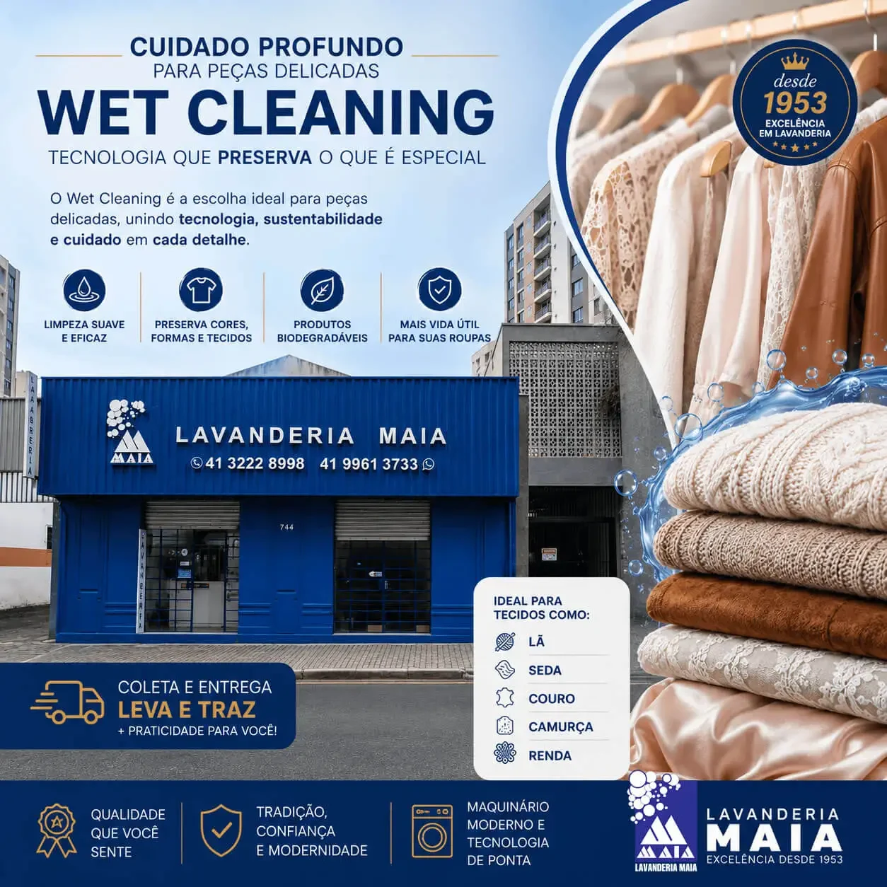 WetCleaning da Lavanderia Maia em Curitiba